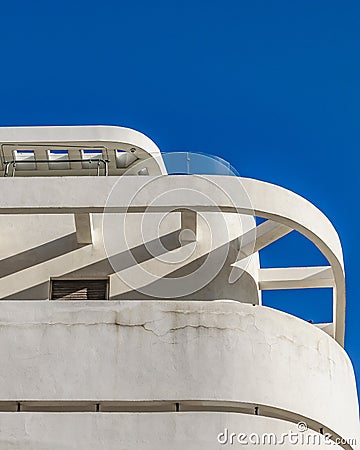 Bauhaus Style Building, Tel Aviv, Israel Stock Photo