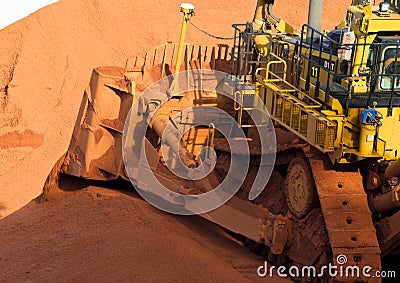 Bauxite mining Stock Photo