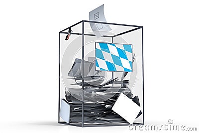 Bavaria - flag on ballot box and voices Stock Photo