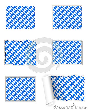 Bavaria flag set Vector Illustration