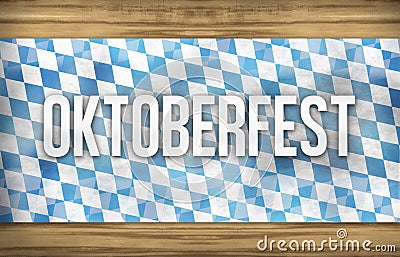 Bavaria Oktoberfest Flag Wood Design Editorial Stock Photo