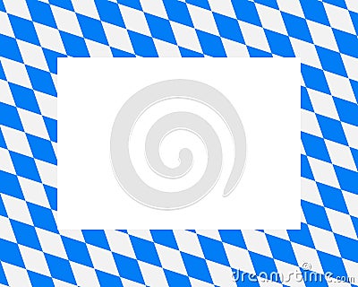 Bavarian flag as quadrat on white Vector Illustration