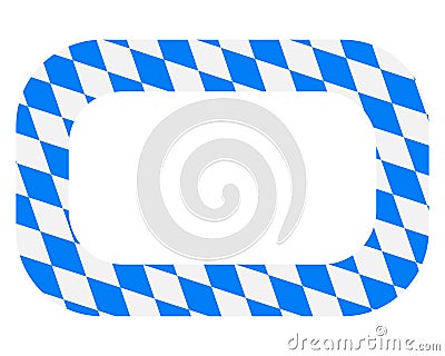 Bavarian flag as quadrat on white Vector Illustration