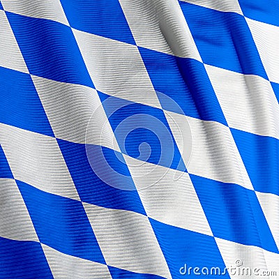 Bavarian Flag Closeup Stock Photo