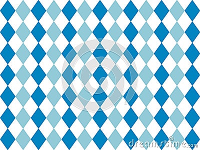 Bavarian flag pattern background. Backdrop design for Oktoberfest. Vector Illustration