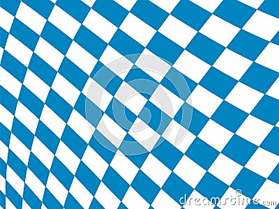 Bavarian flag pattern background. Backdrop design for Oktoberfest. Vector Illustration