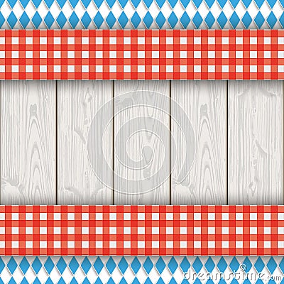 Bavarian National Colors Flyer Cloth Wood Vector Illustration