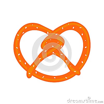 Bavarian pretzel,abstract cute pretzel,Oktoberfest Vector Illustration