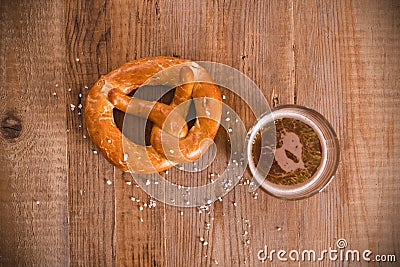 Bavarian pretzel. Stock Photo