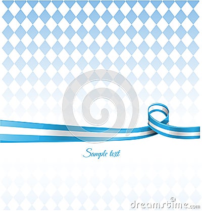 Bavarian ribbon flag Vector Illustration