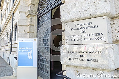 Bavarian state ministry Editorial Stock Photo