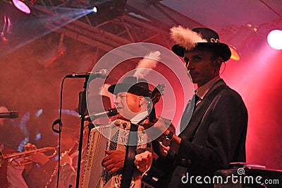 Bavarian-style folk music band 2 Editorial Stock Photo