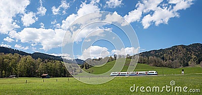 Bavarian upland railway near schliersee Stock Photo