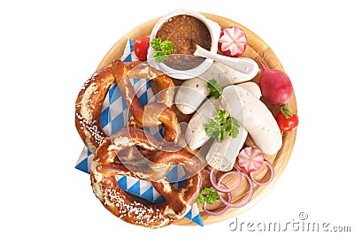 Bavarian veal sausage breakfast Stock Photo