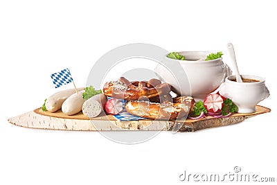 Bavarian veal sausage breakfast Stock Photo