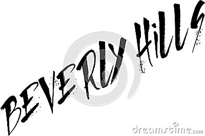 Baverly Hills. California text sign illustration Vector Illustration