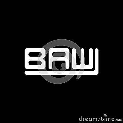 BAW letter logo creative design with vector graphic, BAW Vector Illustration