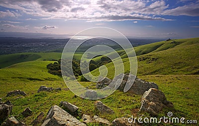 Bay Area from the Foothills Stock Photo