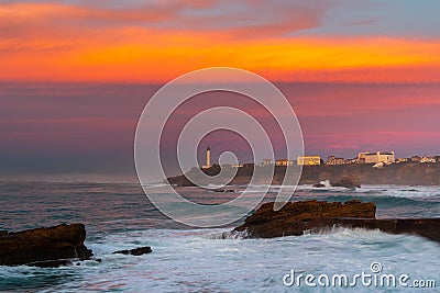 Bay of Biscay in Biarritz, France Stock Photo