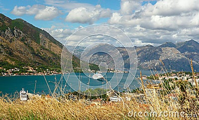 Bay in Kotor Montenegro. Stock Photo