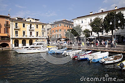 Bay, Lake Garda, Malcesine, Italy Editorial Stock Photo