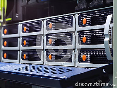 12-bay rackmount server Stock Photo