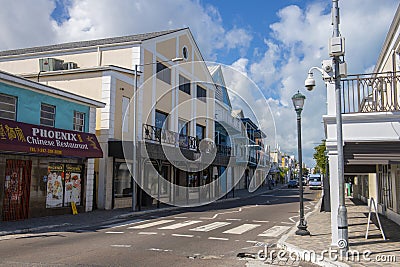 Bay Street, downtown Nassau, Bahamas Editorial Stock Photo