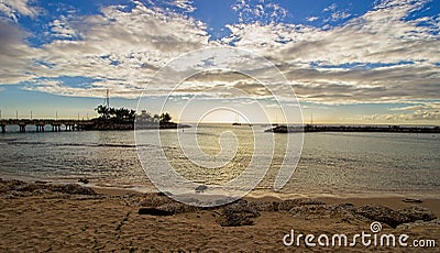 Bay View from a secluded and serene beach on the North West Coast of Barbados. Stock Photo