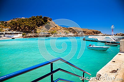 Bay of village Chora Sfakion Stock Photo