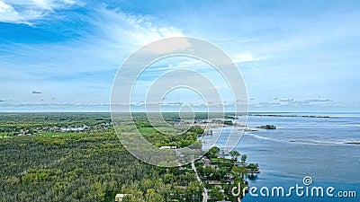 Bay of Water in Green bay Wisconsin Stock Photo