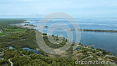 Bay of Water in Green bay Wisconsin Stock Photo