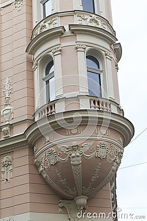 Bay window balcony Editorial Stock Photo