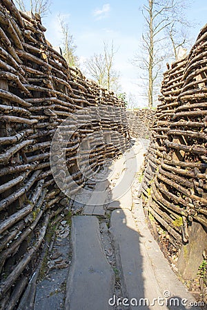 Bayernwald Trenches world war one flanders Belgium Stock Photo