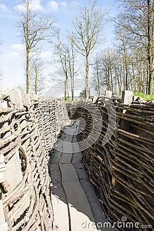 The Bayernwald Trenches world war one flanders Belgium Stock Photo