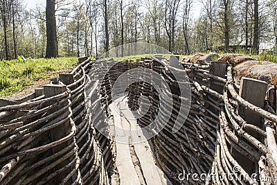 The Bayernwald Trenches world war one flanders Belgium Stock Photo