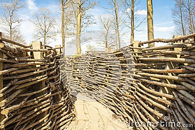 The Bayernwald Trenches world war one flanders Belgium Stock Photo