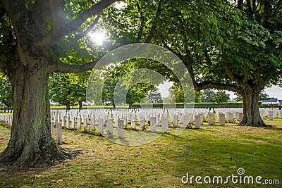 Bayeux War Cemetery in France 3 Editorial Stock Photo