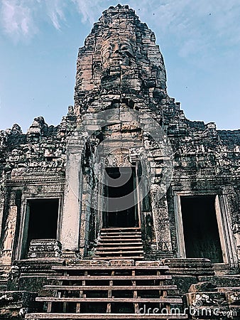 Bayon Temple, Angkor Thom Stock Photo