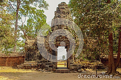 Bayon temple in Angkor Thom, Siem Reap Stock Photo