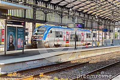 Bayonne, France, April 19, 2023 : Bayonne SNCF station in the Pyrenees Atlantiques Editorial Stock Photo
