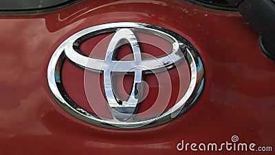 Bayreuth, Germany - August 29, 2020: Toyota logo Editorial Stock Photo