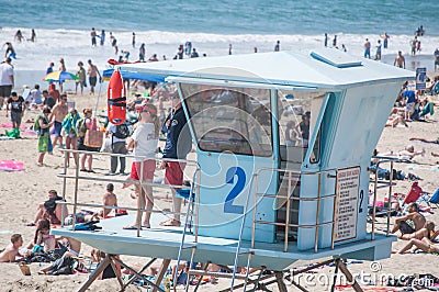 Baywatch Tower Editorial Stock Photo