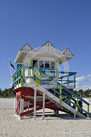 Baywatch tower Miami Beach, Florida USA Stock Photo