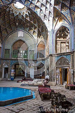 Bazaar of Kashan, Central Iran Editorial Stock Photo