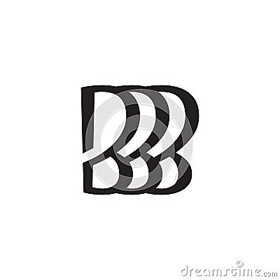 BBB letter logo design vector Vector Illustration