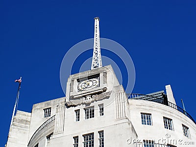 BBC Broadcasting House antenna Stock Photo