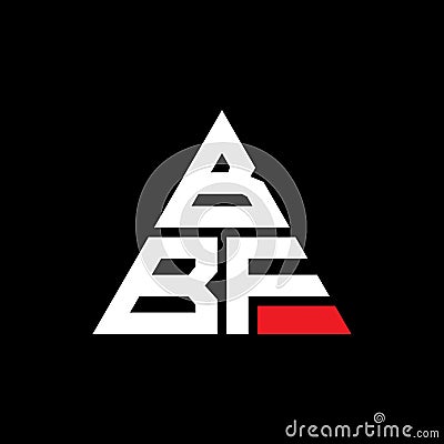 BBF triangle letter logo design with triangle shape. BBF triangle logo design monogram. BBF triangle vector logo template with red Vector Illustration