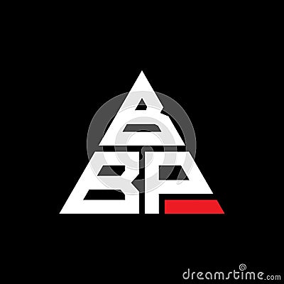 BBP triangle letter logo design with triangle shape. BBP triangle logo design monogram. BBP triangle vector logo template with red Vector Illustration