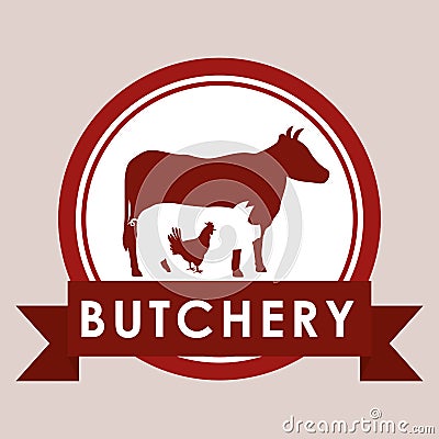 Bbq and butchery theme Vector Illustration