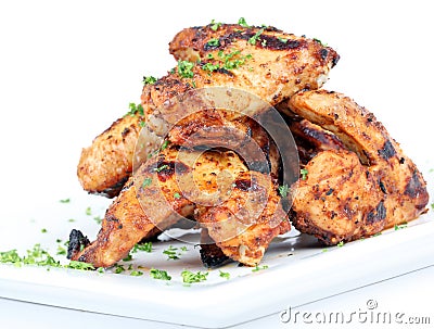 BBQ chicken wings Stock Photo